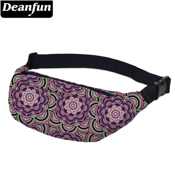 

deanfun 3d printing vivid mandala flowers fanny pack man waterproof waist pack man chest bag for travel yb-34