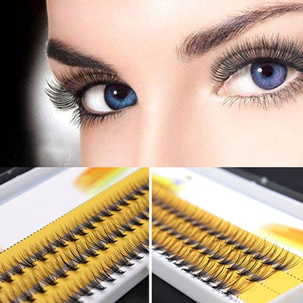 

natural fake eye lashes 60pcs 6/8/9/10/11/12/14mm beauty makeup individual cluster eye lashes grafting fake false eyelashes