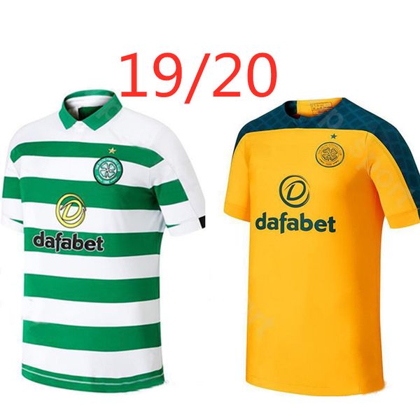 

Celtic bitton brown rogic occer jer ey 2019 2020 chri tie home away celtic fc 19 20 new thai quality football hirt, Black;yellow