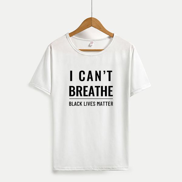 

i cant breathe womens new t shirt 2020 summer streetwear casual new girls black lives matter clothes 3 colors new, White