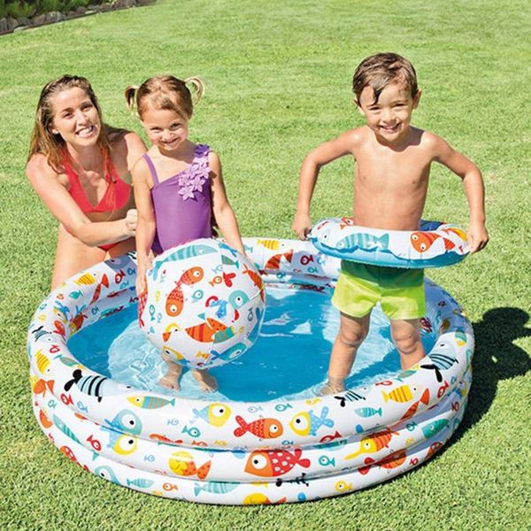 

portable indoor outdoor baby swimming pool air cushion inflatable bathtub round basin summer water pool toys for children play