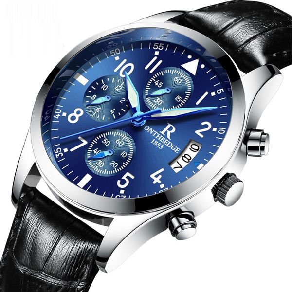 

diamond hands blue leather rzy028 mens design automatic genuine display waterproof watches tourbillion brand luxury chpju, Slivery;brown