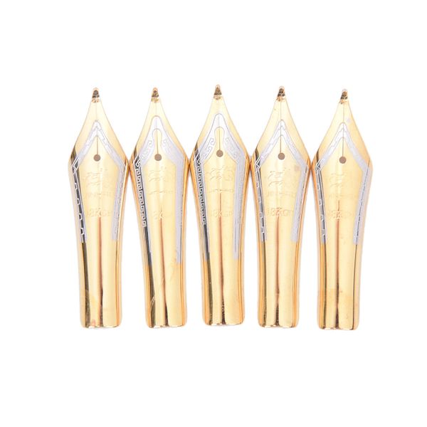 

metal stainless steel gold silver x450 curved tip simple replacement fountain pen nib for jinhao, Black;red