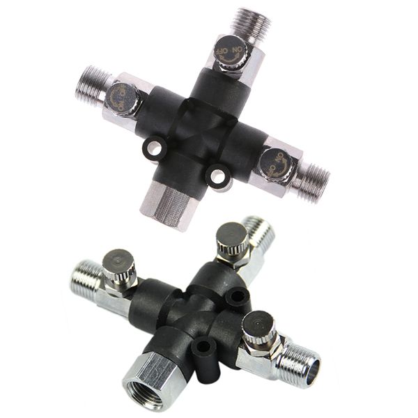 

airbrush 1/8'' 3-way air hose manifold adaptor/splitter tattoo spray connector