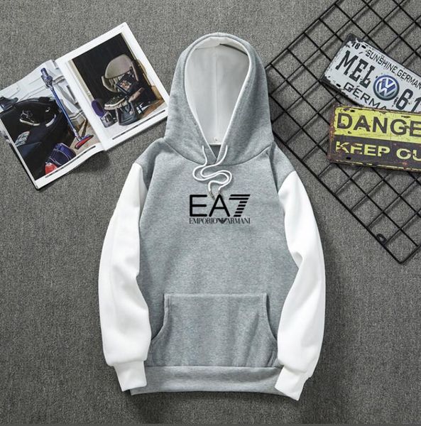 

white hoodie men women sweater hoodie long sleeve pullover hoodies streetwear fashion jacket c6 burberry, Black