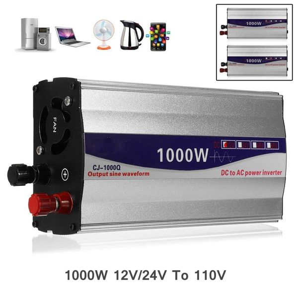 

1000w 12v / 24v to 110v pure sine wave inverter power inverter converter