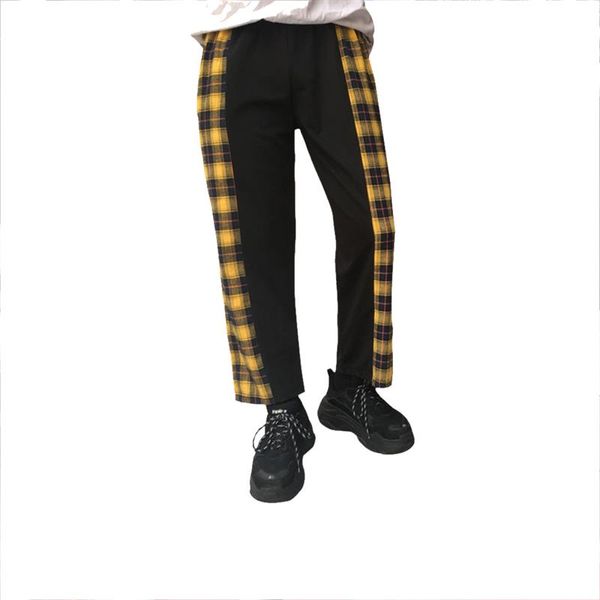 

2019 New Fashion Women Pants Casual Harem Pants Plaid Print Wide Leg Elastic Waist Loose Female Trousers
