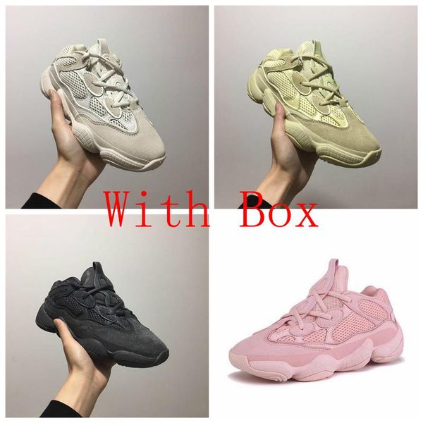 

2019 kanye we t 500 men women running hoe black alt uper moon yellow de igner hoe de ert rat 500 port neaker with box