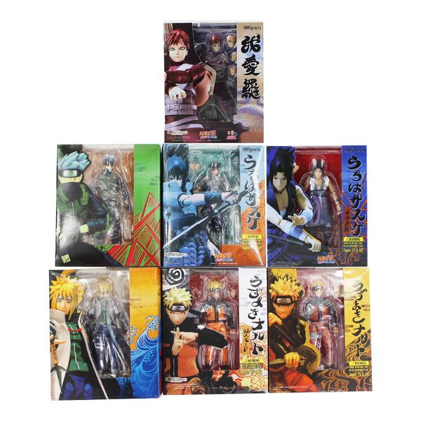 

naruto uzumaki uchiha sasuke itachi namikaze minato hatake kakashi gaara action figure toys pvc model dolls 15cm mx200319