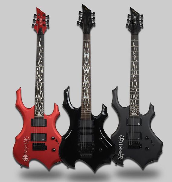 

standard beginner level professional metal rock special flame electric guitar single and double guitar beginner instrument ing