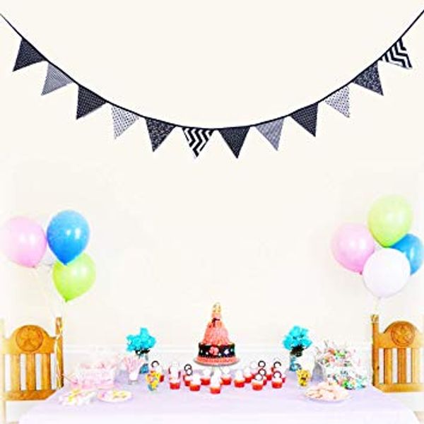 

3,2m tissus de guirlandes tissus triangulaires tissu vintage Ã double face dÃ©coration minable chic pour fÃªtes d'anniversaire cÃ©rÃ©monies