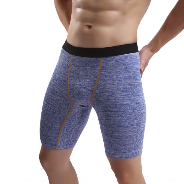 

r4yxs men's sports underwear lengthened anti-wear leg boxer pants running fitness five-point pants head breathable loose men's lar, Black;white