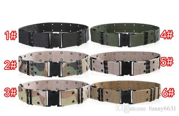 

moq=1pcs summer mens/women waistband nylon mountaineering outdoor sports knit belt students tactical belt camouflage 6colors ing, Black;brown