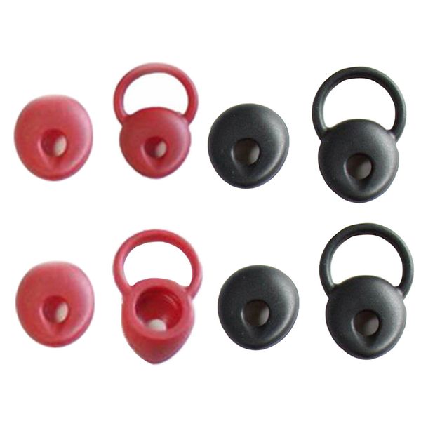 

4 pairs eartips earbuds skin cover cushions for earphones headset red+black