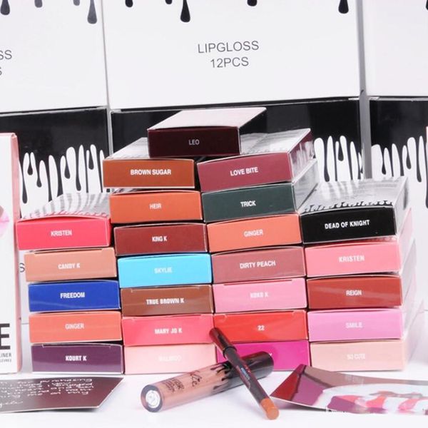 

Новый чулок! Последние Кайли Lip Kit от Кайли блеск для губ помады 42 цветов антиприга