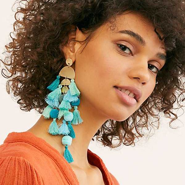

луна чао мода bijoux ювелирные изделия boho стиль богемия несколько кисточек длинные серьги падения гипербола заявление серьги для женщин, Golden