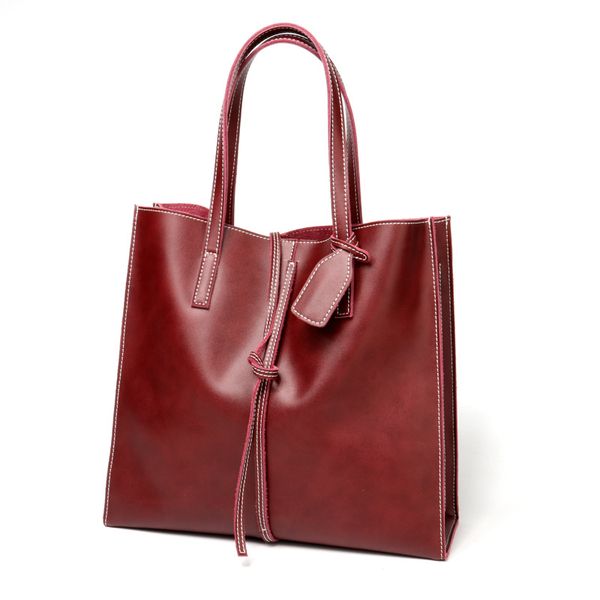 

new cow genuine leather bag ladies women's leather handbags big female shoulder bag hand bags for women messenger