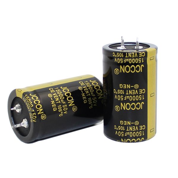 JCCON kalın ayak elektrolitik kapasitör 50v15000uf hacim 30x50 inverter güç ses amplifikatörü güç kapasitörü