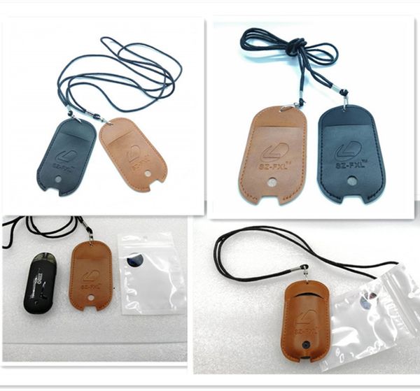 Zero PU-Leder-Lanyard-Halsketten-Beutel-Kasten-Tragetasche-Shell-Cover-Hülsen-Halsketten-Seil für Zero Pen Pod DHL