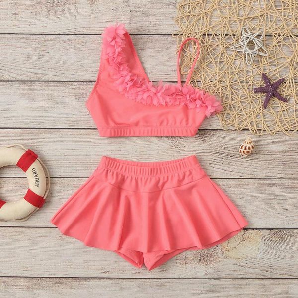 

baby swimming bathing toddler baby gir swimwear watermelon striped swimsuit bathing beach romper bikini de verano para ninos, White