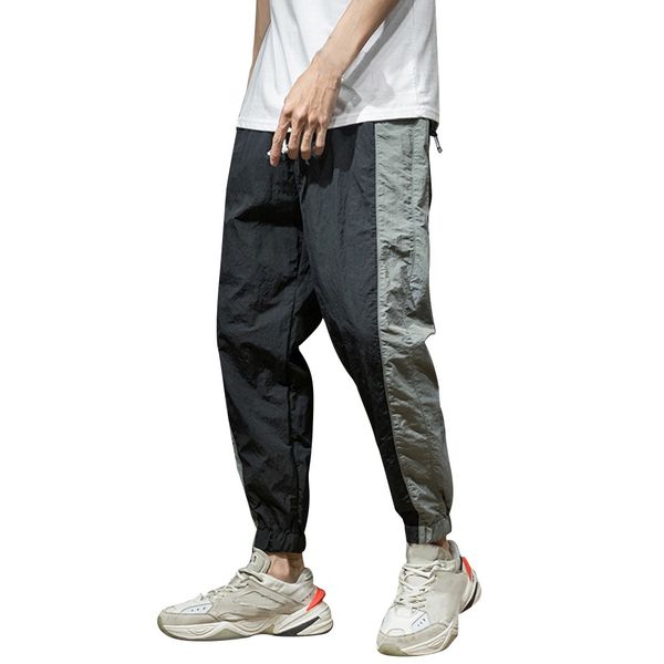 

men's summer style leisure camouflage overalls fashion multi-pocket trousers straight pantalones hombre fashion a60, Black