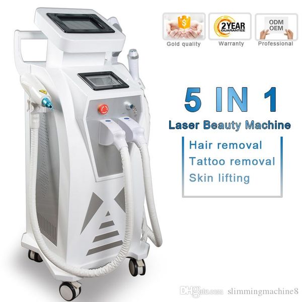 

2019 multifunction ipl laser hair removal nd yag laser tattoo removal machine rf face lift elight opt shr ipl, Black
