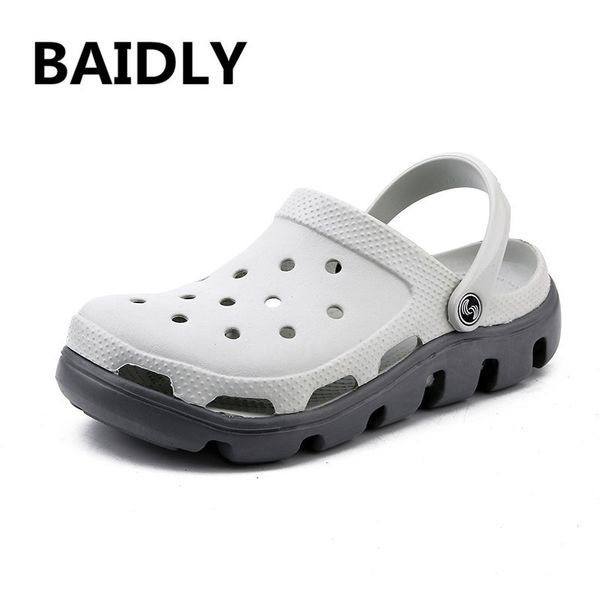 

clogs mens sandals outdoor summer men sandals lovers beach sandals water mens shoes large sizes 35-47 t200420, Black