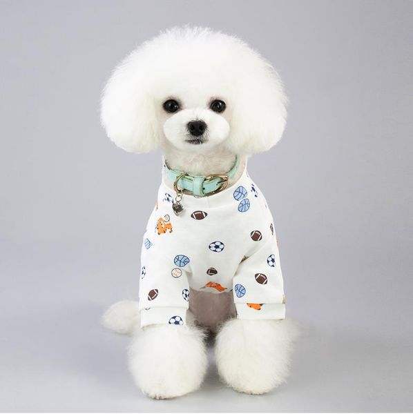 

spring summer st pet four feet cotton home outfit dog pajamas leisure cartoon fruit pattern pet pajamas