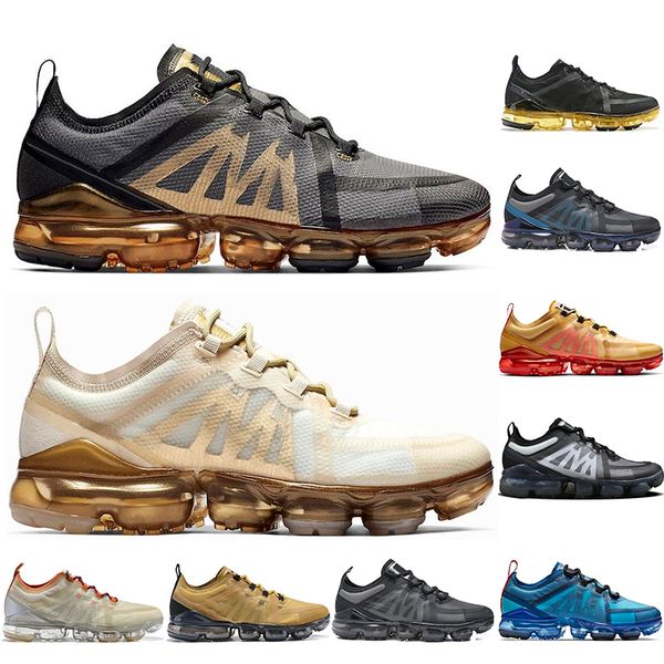 

2019 fashion knitting running shoes mens womens designer sneakers volt black gold lightweight sport shoes for outdoor fitness trainers 36-45