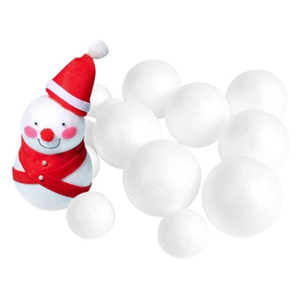 

5pcs mix size white modelling craft polystyrene foam balls styrofoam ornaments diy kids craft handmade bouquet christmas decor