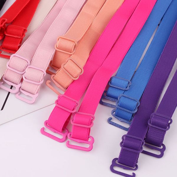 

colored underwear adjustable removable shoulder elastic accessories bra straps for bra 1.0cm width 10mm non-slip, Black;white