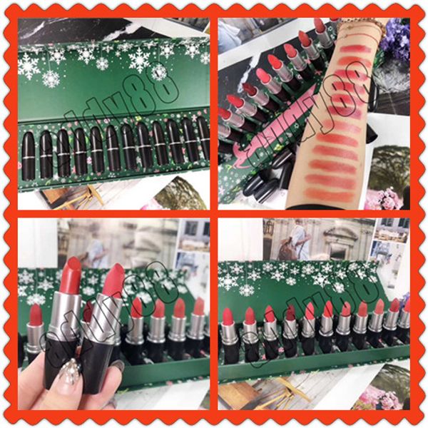 

2018 makeup lip tick et 12 color lip tick et chri tma nowflake lip et matte lip tick 12pc et