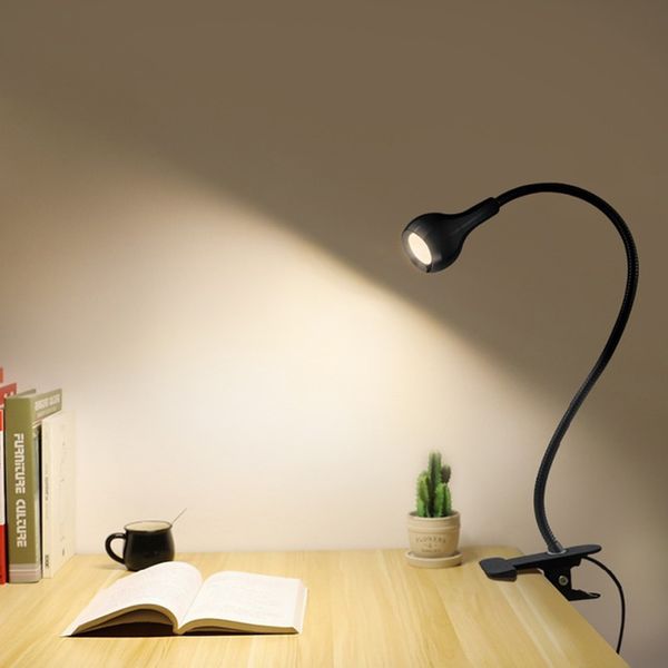 

clip holder usb power led desk lamp flexible table lamp bedside lamp book light for the bedroom living room home decoration