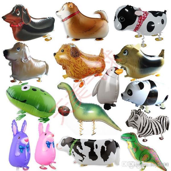 

Walking pet animal helium aluminum foil balloon automatic ealing kid baloon toy gift for chri tma wedding birthday party upplie