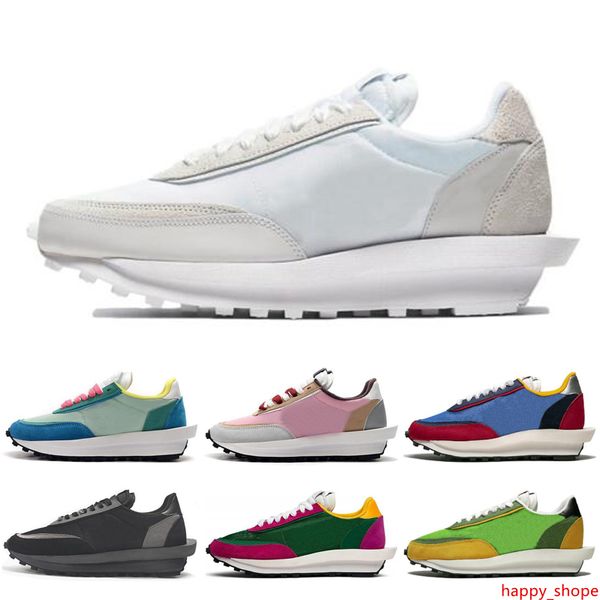 

2020 design ldv sacai waffle white nylon mens womens running shoes pink pine green varsity blue black grey mens trainers sports sneakers