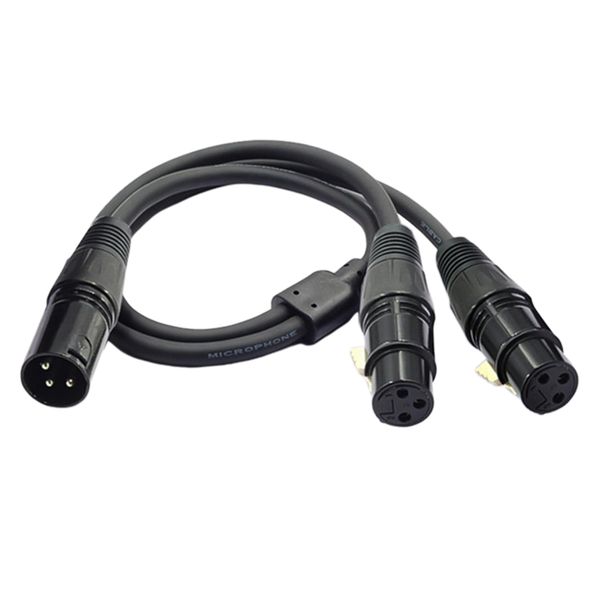 

one-two xlr line balanced audio connection microphone extension cable