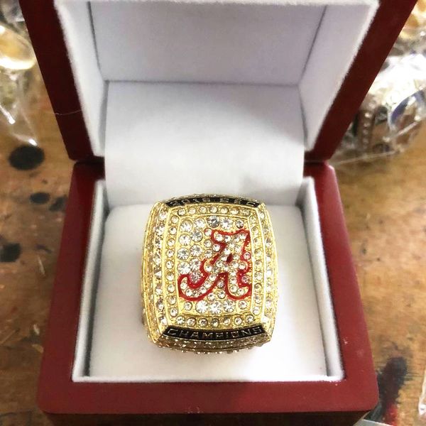 

оптовая 2018 ncaa университет штата алабама чемпионата кольцо европы и америки сувенирные ювелирные изделия fans кольцо подарка, Golden;silver