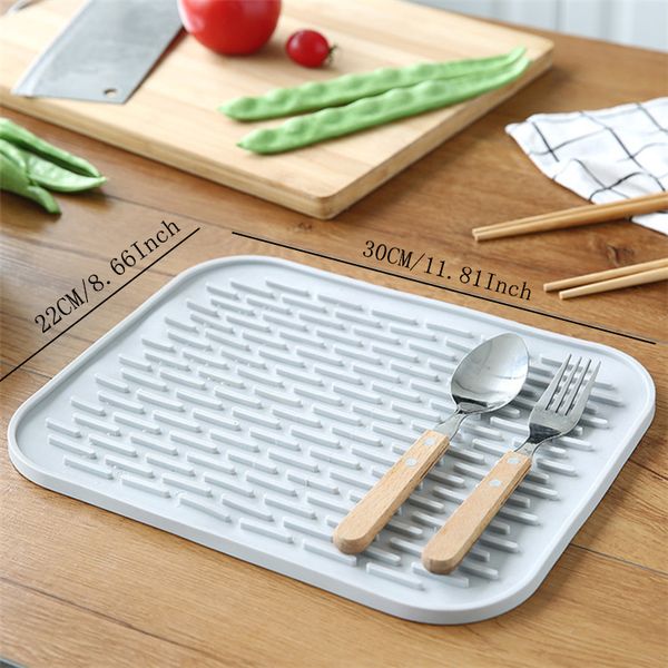 

premium silicone dish drying mat heat resistant drying mat tableware durable cushion pad table mat placemat kitchen accessories
