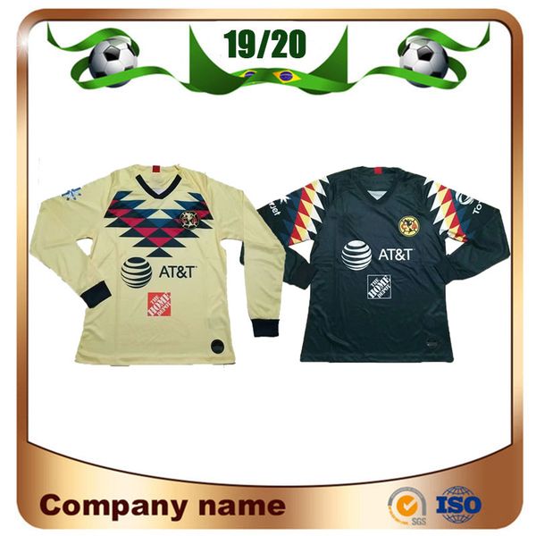 

2019 Long sleeve LIGA MX Club America soccer Jerseys 19/20 America team C.DOMINGUEZ O.PERALTA P.AGUILAR Football shirt uniform
