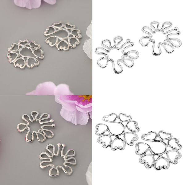 

4pcs fake nipple rings, non piercing nipple clamps nipple rings adjustable rings - women faux piercing jewelry, Slivery;golden