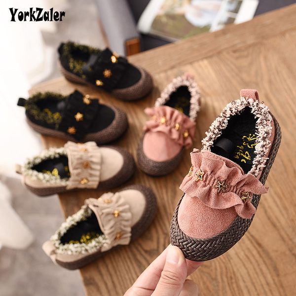 

yorkzaler spring autumn kids princess shoes for girls flat pu girl princess shoes for wedding casual toddler baby footwear, Black;red