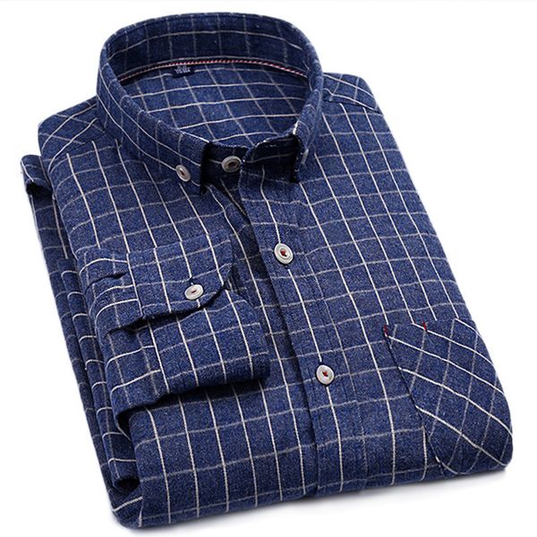 

quality good men shirt long sleeve navy plaid casual mens brand autumn cotton mens dress shirt camisa masculina medusa, White;black