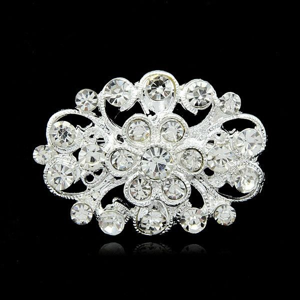 

rhinestone минималистской марочной гирлянда брошь моды инкрустированного воротник игла брошь контактных аксессуары оптом, Gray