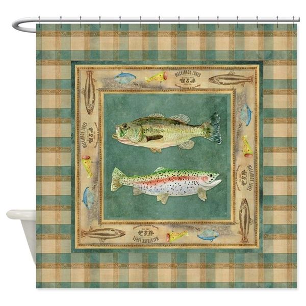 2019 Fishing Cabin Lake Lodge Plaid Deco Decorative Fabric