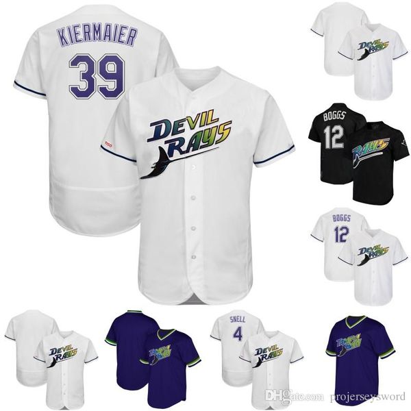 

Mens Tampa Bay Jersey 12 Wade Boggs 4 Blake Snell 39 Kevin Kiermaier Rays Turn Back The Clock Home Cooperstown Collection Baseball Jerseys
