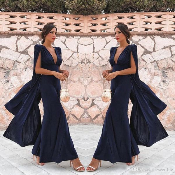 

2020 modern evening outfit long sleeves deep v neck floor length party cocktail prom wear backless arabic kaftans, Black;red