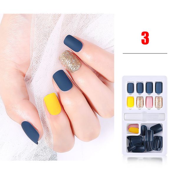 

30pcs/set nails patch full cover press on nails sticker fake easy to move nail tips for girls women nshopping, Red;gold