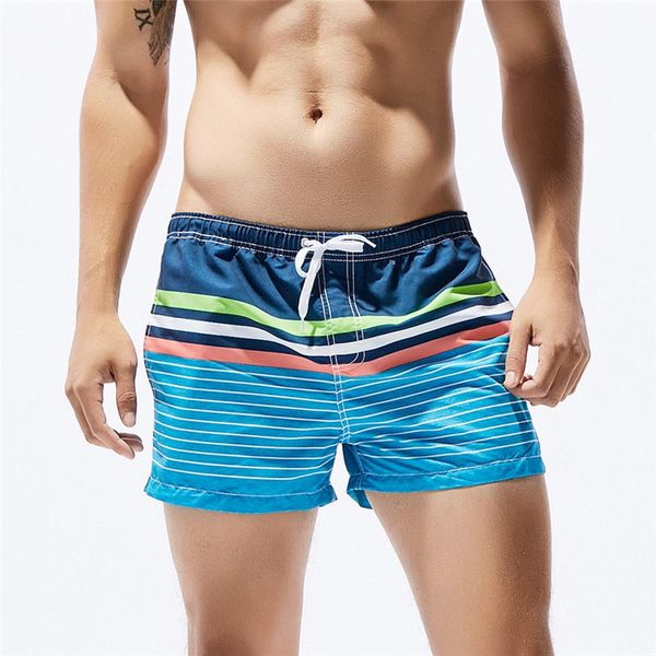 

mens breathable swim mens boardshorts trunks pants swimwear shorts slim wear stripe printing mini micro bikini #y50