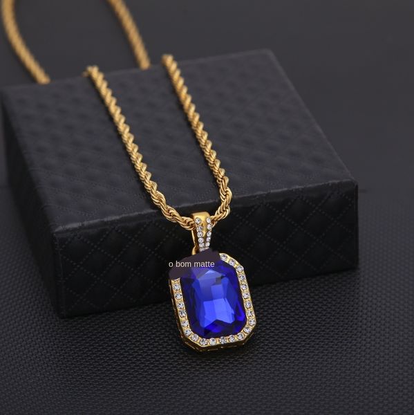 

кубинский link chains хип-хоп мини алмаз небольшой кулон фарша от бутик хип-хоп мужской ожерелье, Silver