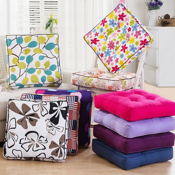 

new fashion home decor chair cushion mat kids pad 20 colors thicken seat cushion tatami mat square floor cushions throw pillows